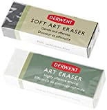 Derwent Art Eraser Set di 2 Gomme da Cancellare, di cui 1 x Morbida ed 1 x Ordinaria, Qualità Professionale