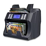 Detectalia V100, Macchina conta banconote multi-valuta e rileva banconote false, per euro, gbp, pln, czk, con 6 controlli di contraffazione, ...