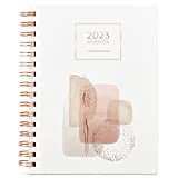 Diario 2023 di Smart Panda – A5 Agenda 2023 Settimanale – Oro Rosa Calendario Annuale con Note – in Italiano
