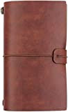 Diario di Viaggio in Pelle, Diario di Viaggio Taccuino in Pelle Sostituibile & Quaderno Vintage, Travel Journal Notebook, 4.72 X ...