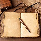 diario rilegato in pelle vintage, pagine con bordi effetto antico, fatto a mano, album da disegno, libro delle ombre, pagine ...
