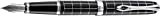 Diplomat A Plus Rhomb Guilloche - Penna stilografica con pennino fine in acciaio, colore: Nero lapislazzato