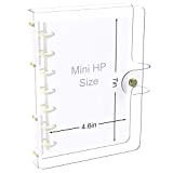 Discagenda Clarity Transparent See Through Clear PVC Planner Personal Organizer Binder Cover (Discbound, Compatible with Mini HP)