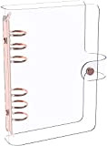 Discagenda Clarity Transparent See Through Clear PVC Planner Personal Organizer Binder Cover (Ringbound, Personal Size - Rose Gold)