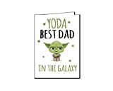 Divertente biglietto di compleanno per la festa del papà, Yoda Best Dad, Star Wars C97