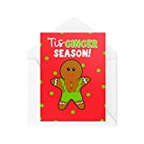 Divertenti biglietti di Natale novità | Tis Ginger Season | Gingerbread Man Natale regalo celebrazione | Banter Joke Funny | ...