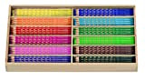 Dixon USA Lyra 2824144 - Pastelli colorati Groove Slim laccati, in scatola di legno, 144 pezzi