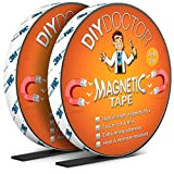 DIY Doctor DD-MGTP-2M Nastro Magnetico A+B, Strisce Magnetiche Autoadesive, Tagliabile Su Misura, Polarità A + B / 2 m + ...
