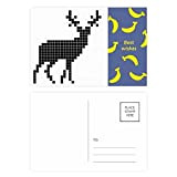 DIYthinker Rubik Cube Deer Banana cartoline impostare Grazie carta Mailing 20pcs laterali 5,7 pollici x 3,8 pollici Multicolore