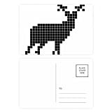 DIYthinker Rubik Cube Deer cartoline impostare Compleanno Grazie carta Mailing 20pcs laterali 5,7 pollici x 3,8 pollici Multicolore