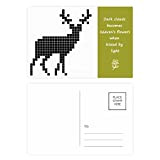DIYthinker Rubik Cube Deer Poesia cartoline impostare Grazie carta Mailing 20pcs laterali 5,7 pollici x 3,8 pollici Multicolore