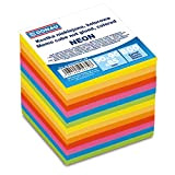 DONAU 8302001pl-99 Foglietti/ – blocchetto per appunti Box, 90 X 90 X 85 mm, 800 fogli, Neon, colori assortiti