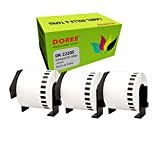 Doree DK-22205 DK22205 - 3 rotoli di etichette (continue) da 62 mm x 30,48 m, compatibili con stampanti Brother P-Touch ...