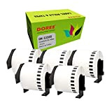Doree DK-22205 DK22205 - 5 rotoli di etichette (continue) da 62 mm x 30,48 m, compatibili con stampanti Brother P-Touch ...