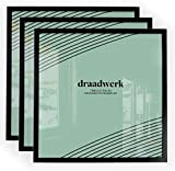 draadwerk® Cornice per dischi in vinile, 3 x cornici per dischi in legno, telaio in vinile, colore nero, supporto da ...