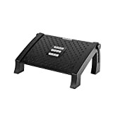 DSFSAEG - Poggiapiedi da scrivania, regolabile in altezza, poggiapiedi da ufficio, con superficie massaggiante, resistente, colore: nero