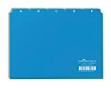 Durable 365006 - Divisore Alfabetico Per Schedario, Formato A5, Con Etichette Prestampate (A-Z), Blu, Confezione Da 25 Pezzi