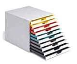 Durable 763027 - Varicolor Mix 10 Cassettiera con 10 Cassetti Colorati, 280 x 292 x 356 mm, Multicolore