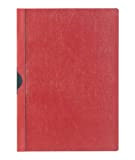 Durable Euroclip - Cartellina con clip fermafogli girevole, 3 mm, per massimo 30 fogli formato A4, 25 pz, colore: rosso