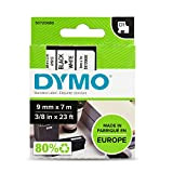 Dymo 40913 (S0720680) - Nastro adesivo standard D1, 9 mm x 7 m, colore: Nero su Bianco