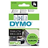 Dymo D1 Etichette Autoadesive per Stampanti LabelManager, Rotolo da 9 mm x 7 m, Stampa Blu su Bianco, 1 Pezzo ...