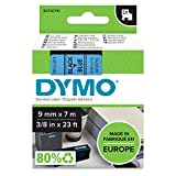 Dymo D1 Etichette Autoadesive per Stampanti LabelManager, Rotolo da 9 mm x 7 m, Stampa Nero su Blu, 1 Pezzo ...