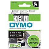 Dymo D1 Etichette Autoadesive per Stampanti LabelManager, Rotolo da 9 mm x 7 m, Stampa Bianco su Nero, 1 Pezzo