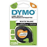 Dymo LetraTag etichette per stoffe e tessuti Stirabile, rotolo da 12 mm x 2 m, stampa nera su bianco, S0718850