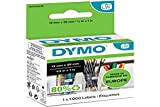 DYMO LW etichette multiuso originali, 13 mm x 25 mm, rotolo da 1000 etichette facilmente staccabili, autoadesive, per etichettatrici LabelWriter