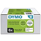 DYMO LW etichette originali grandi per spedizioni, 54x101 mm, 6 rotoli da 220 etichette facili da staccare (1.320 pezzi), autoadesive, ...