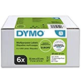 DYMO LW etichette originali multiuso, 32x57 mm, 6 rotoli da 1.000 etichette facili da staccare (6.000 pezzi), autoadesive, per etichettatrici ...
