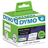 DYMO LW etichette per spedizioni grandi, 54 mm x 101 mm, rotoli da 220 etichette facilmente staccabili, autoadesive, per etichettatrici ...
