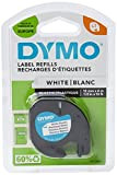 Dymo S0721610 LetraTag - Etichette in plastica, rotolo da 12 mm x 4 m, stampa nera su bianco