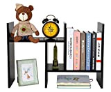 EasyPAG - Libreria da scrivania regolabile in legno, piccola libreria da scrivania per casa e ufficio, organizer per la letteratura, ...