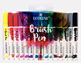 Ecoline Brush Pens - Set di 15 pennarelli ad acquarello liquido