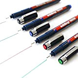 edding 1800 profipen Pigment Liner Drawing Pen  0.1 mm  da 4 pezzi, colore: Nero, Blu, Rosso, Verde e]