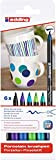 edding 4200 Brush Pen per Porcellana, Multicolore, 6 Penne, Punta 1-4 Mm, per Dipingere e Decorare Ceramica, Porcellana, Lavabile In ...