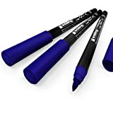 edding 4200 Porcelain Brush Pen – 1 – 4 mm – Confezione di 3 – acciaio blu # 17