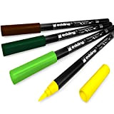 edding 4200 Porcelain Brush Pen – 1 – 4 mm – Confezione di 4 – Earth Tones