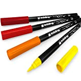 edding 4200 Porcelain Brush Pen – 1 – 4 mm – Confezione di 4 – toni caldi