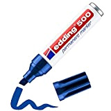 edding 500 pennarello permanente - blu - 1 pennarello - punta smussata 2-7 mm - resistente all'acqua, ad asciugatura rapida, ...