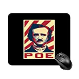 Edgar Allan Poe Retro Propaganda Tappetino da Gioco Antiscivolo ad Alta velocità, Tappetino per Mouse con Base in Gomma Quadrata ...