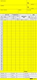 EDIPRO - E3866GI - 100 schede orologio mensile (Solari) (colore giallo) f.to 22x10,4