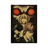 EESLL Death Note Poster, Immagine Yagami Light L Ryuk MisaMisa, Carta Kraft Classica, 50.5×35cm,5