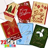 Eleganti biglietti di auguri di Natale con icone assortite 4 disegni, 24 biglietti, biglietti di auguri di buon Natale per ...