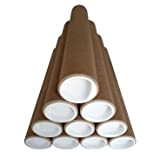 ELIX Tubo per spedizioni con coperchio, 25-87 cm, lunghezza 280 mm, diametro 38 mm fino a DIN A4 (10 pezzi, ...