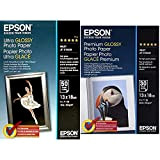 Epson C13S041944 Carta fotografica, 13 X 18 Cm, 50 pezzi, Bianco & Super Carta Fotografica Lucida, 30 Fogli, 13 X ...