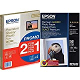 Epson C13S042169 Super Carta Fotografica Lucida, 2 X 15 Fogli, 21 X 29.7 Cm & Super Carta Fotografica Lucida, 30 ...