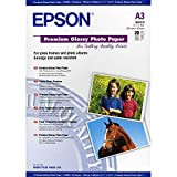 Epson Premium Glossy - Photo Paper (DIN A3, 255g/m², 20 Sheets, Gloss, 255 g/m², White, A3, 20 sheets, Epson Stylus ...