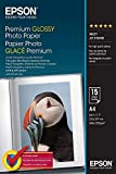 Epson Premium Glossy Photo Paper - Papel fotográfico brillante, 15 hojas